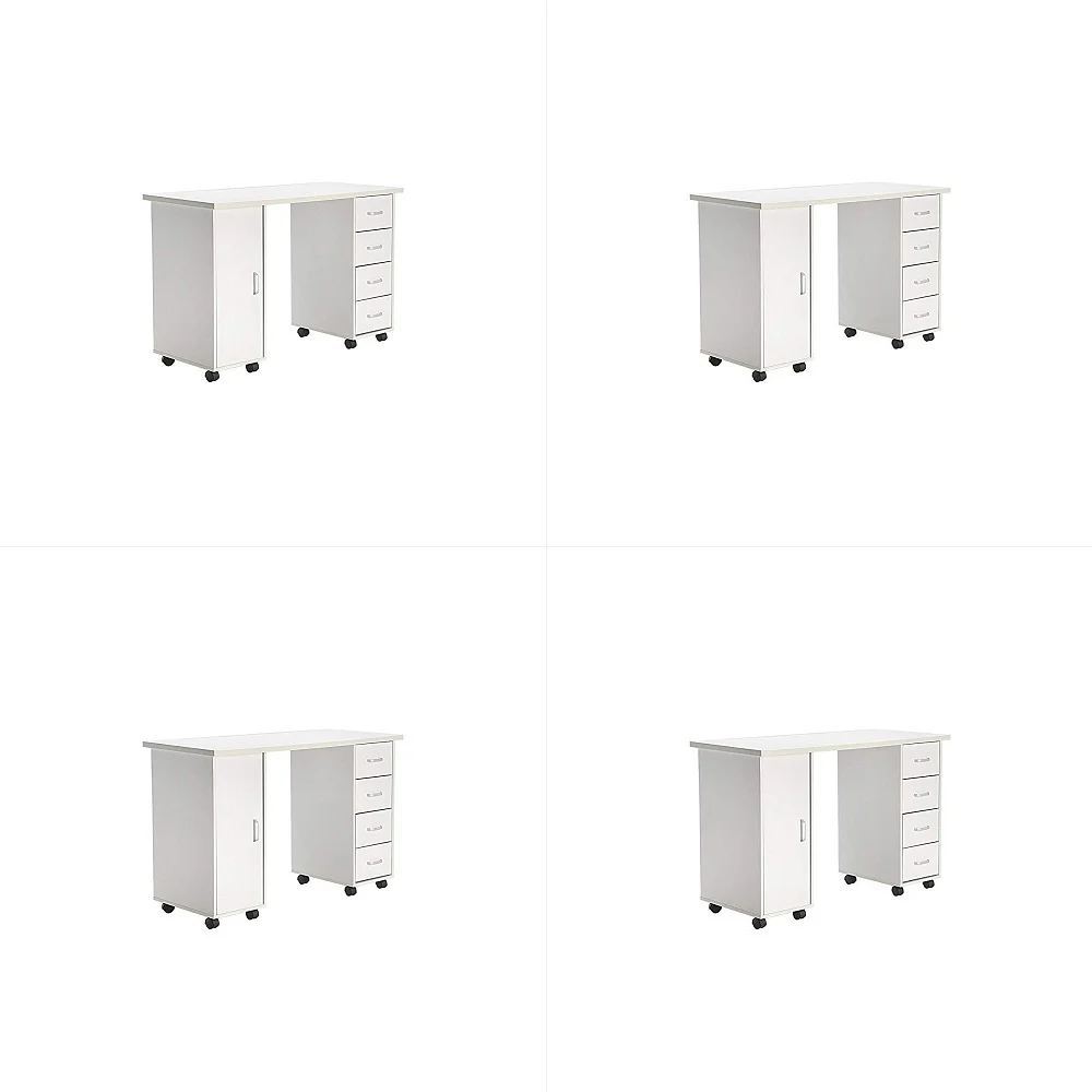 

Art Table Double Edged Manicure Nail Table with Drawer White