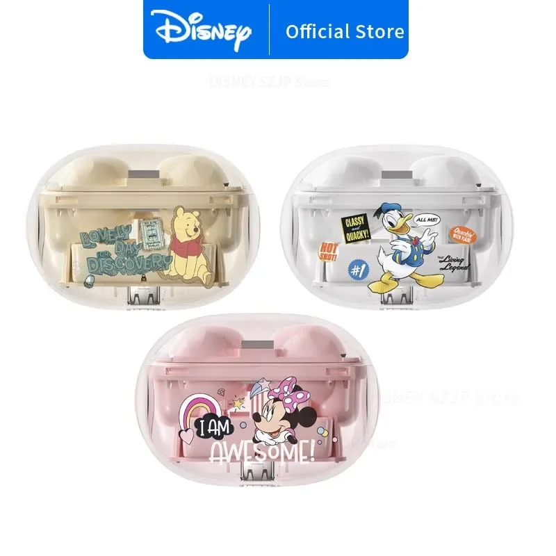 Disney-auriculares inalámbricos Bluetooth 5,3 TWS, cascos de música con sonido HIFI XD28, cancelación de ruido, Minnie, regalo de Winnie the pooh