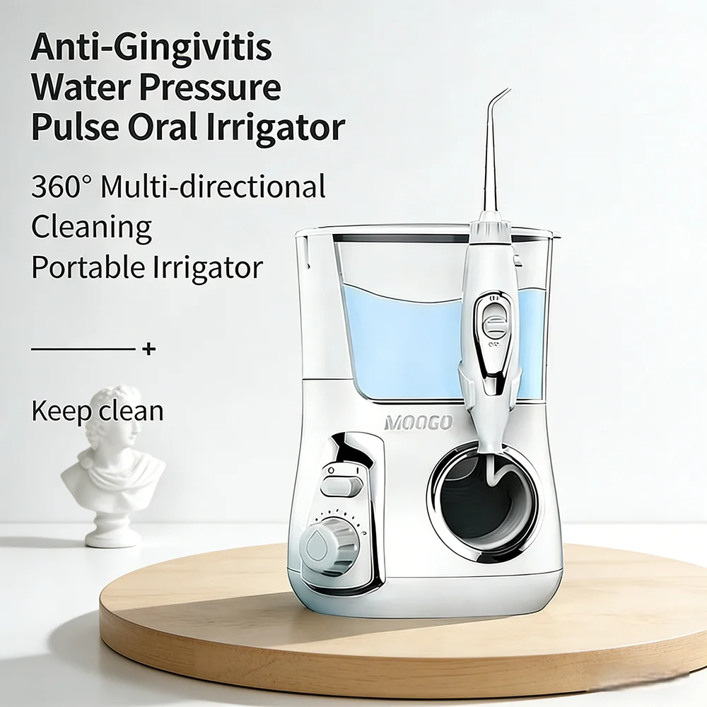 

Электрический ирригатор для полости рта с 10 режимами, настраиваемый, 800 мл, настольный, для домашнего использования, очиститель зубов с 5 многофункциональными насадками