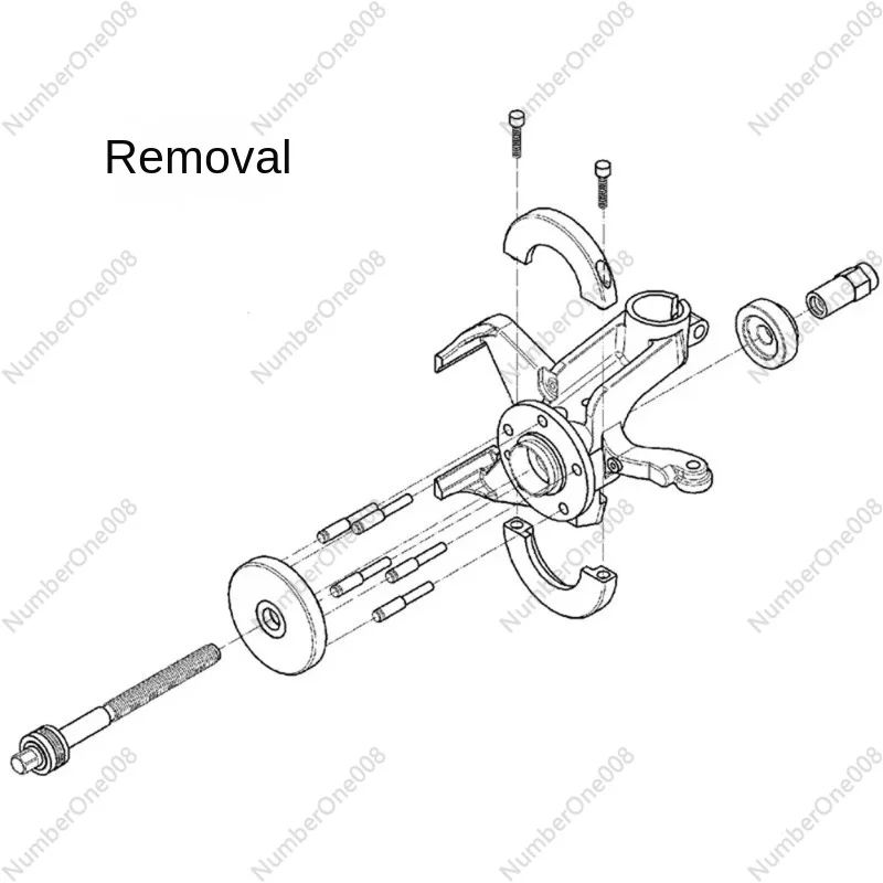 For Volkswagen For Audi 72mm Front Wheel Hub Bearing Disassembly Tool Bearing Puller