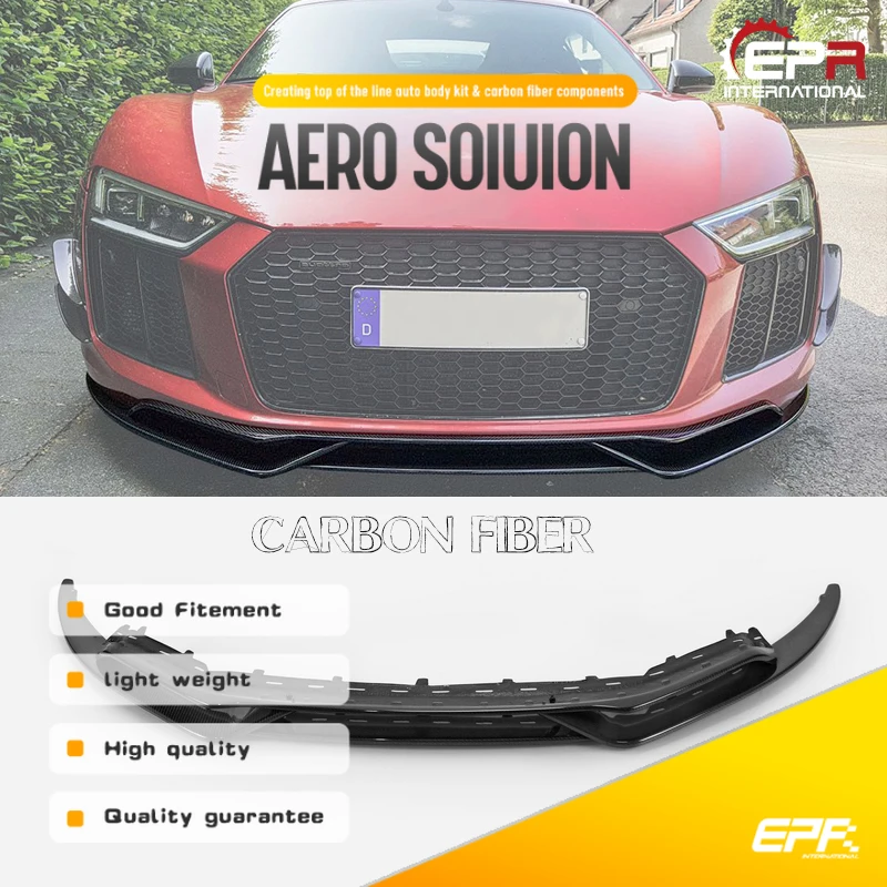 For Audi R8 Type 4S Front Lip - CRS Style 4Pcs Set - Fits Models Only (Not for 2019+)