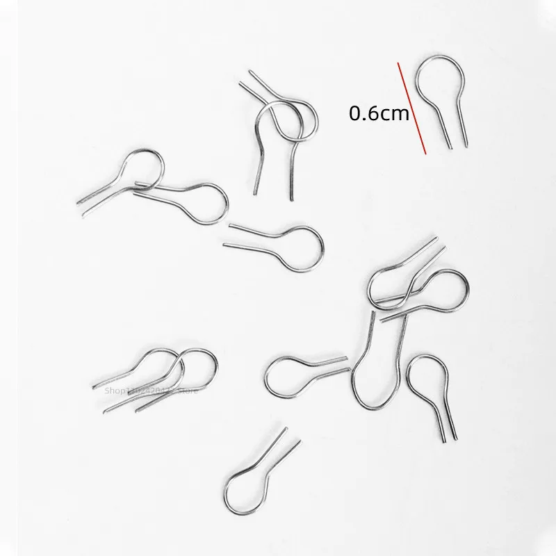 100pcs High Temperature Resistance Tungsten Wire Hanging Firing Hook Jump Rings Pottery Ornament Hanger U Shape Hooks