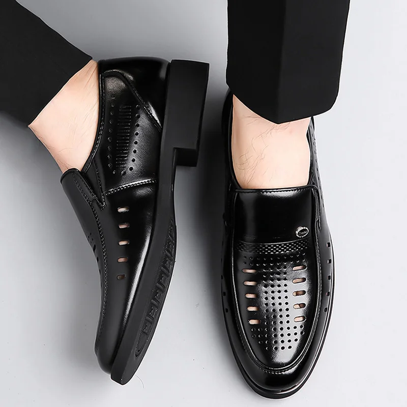 Summer Fashion Business Dress Men Shoes Formal Slip On Dress Shoes Mens Oxfords Footwear Leather Shoes For Men Loafers