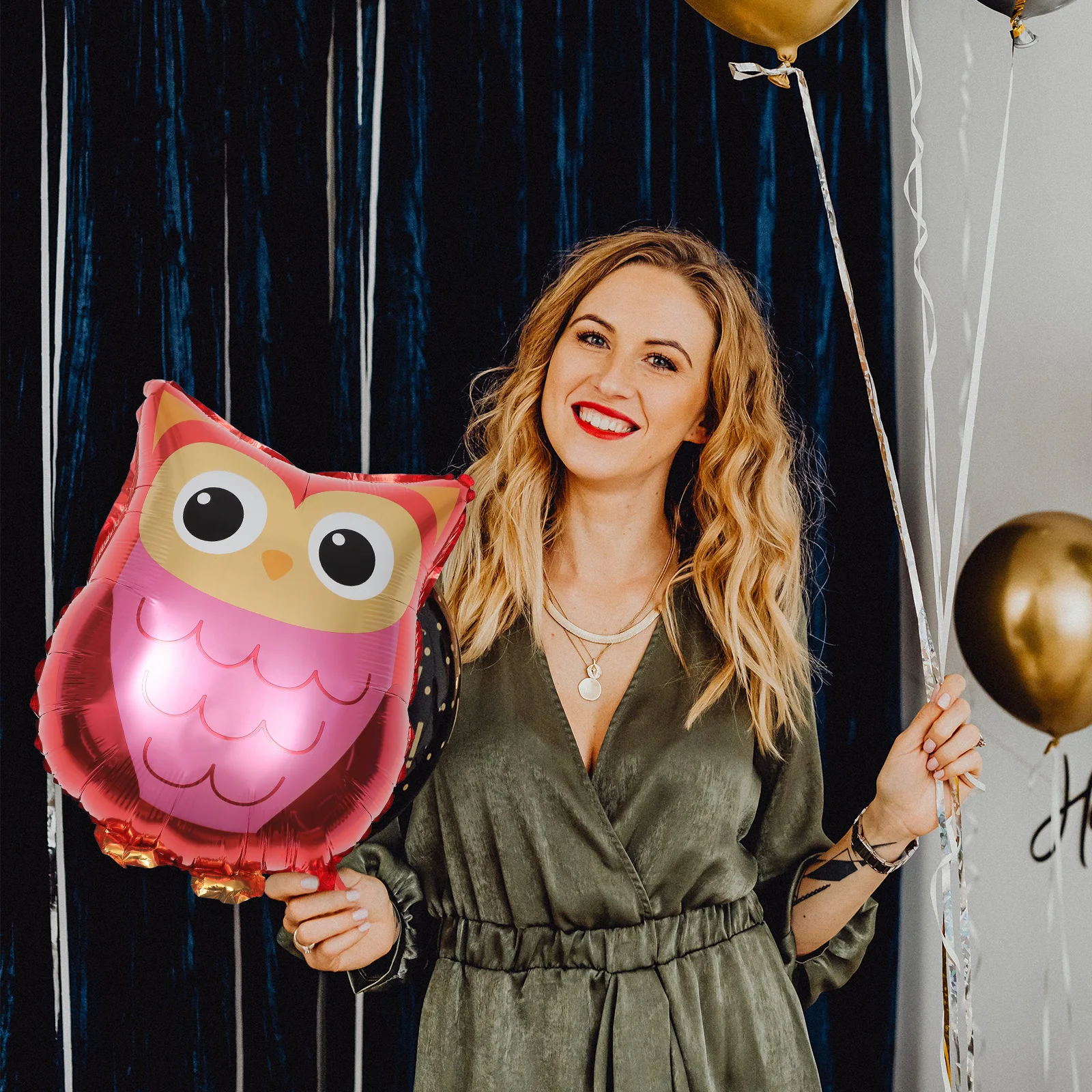 

4pcs Owl Balloons Animal Party Decorative Balloon Birthday Aluminum Film Baby Shower Photography Props