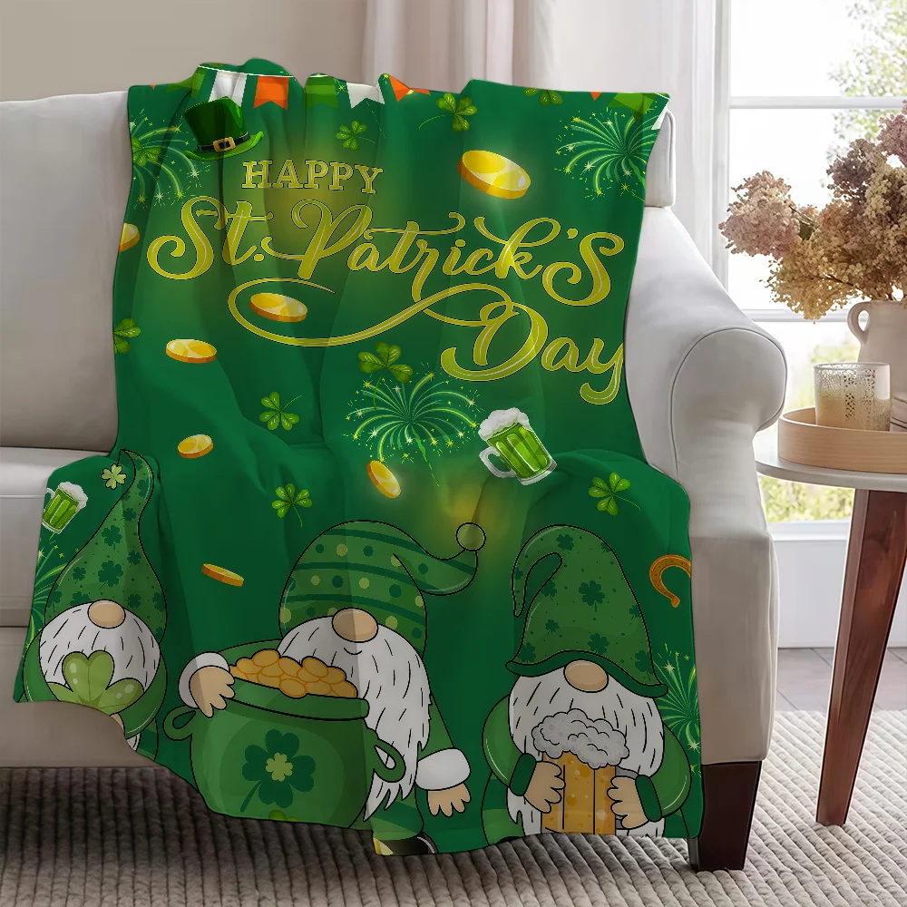 Blanket Soft Saint Warm Furry Throw Patricks Super Kids Day Toys 2026 Bed Sofa Car Cradle
