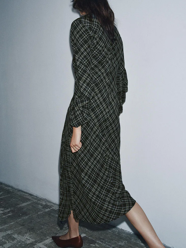 Faionable الحلو منقوشة الدكتور مريح مطوي الكورية Sle طويل Sve منتصف الخصر ثوب مسائي للنساء شتاء 2025