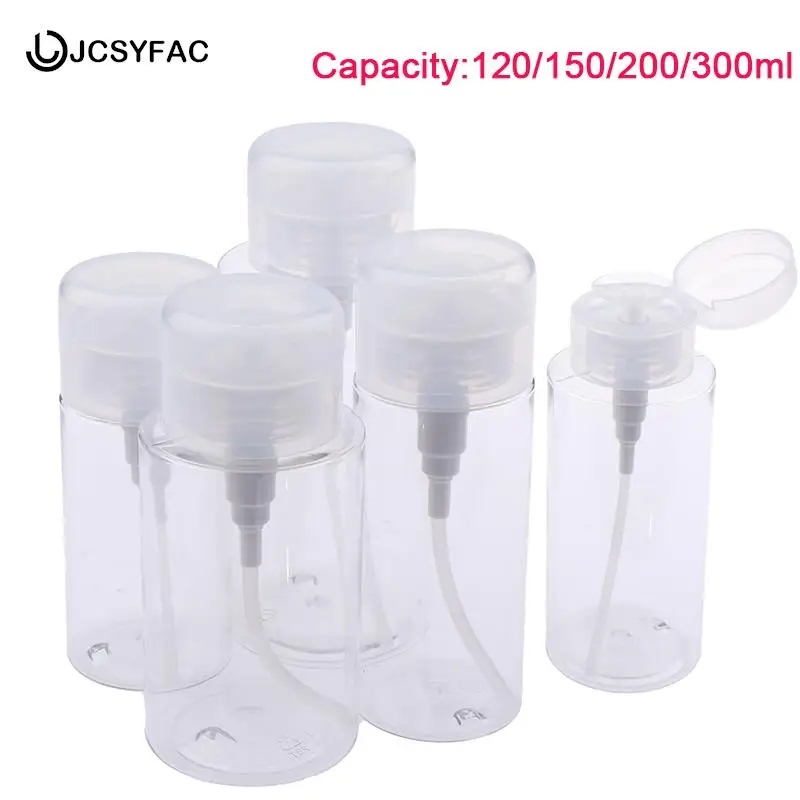 120/150/200/300Ml Lege Pomp Dispenser Vloeibare Uv Gel Polish Nail Art Polish Schoon Flessenreiniger Remover Fles