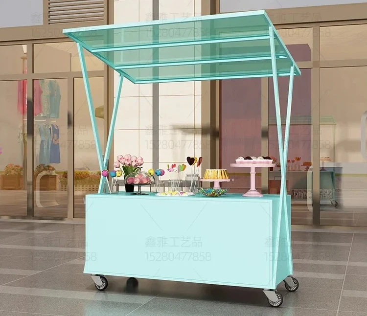 European wrought iron outdoor float mobile night market stall car market stall car shopping mall square stall display stand