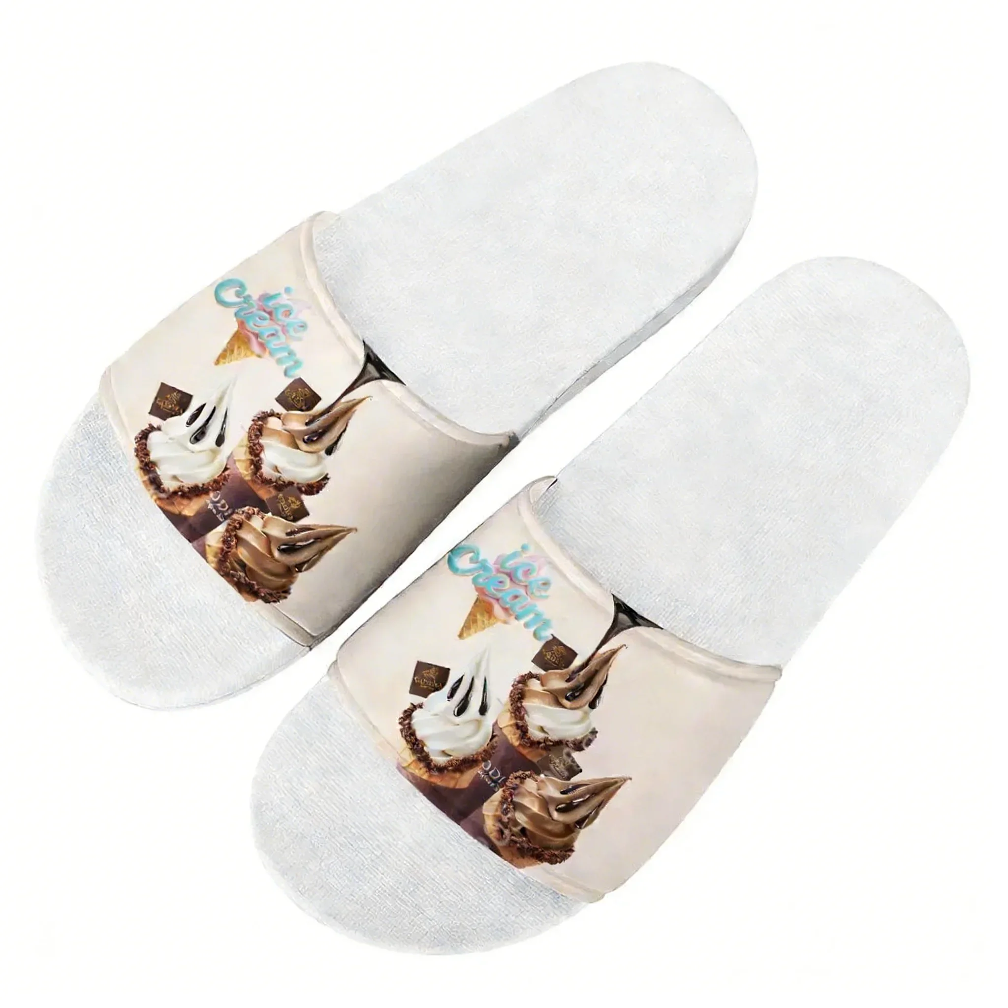

Custom Ice Cream Sandals Summer Slippers for Adults Indoor Outdoor Beach Pool Water Shoes