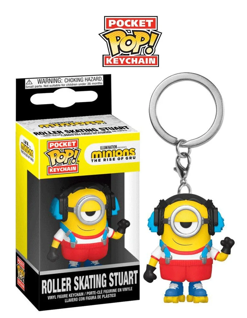 Pocket Pop Roller Skating Stuart Minions keychain Funko