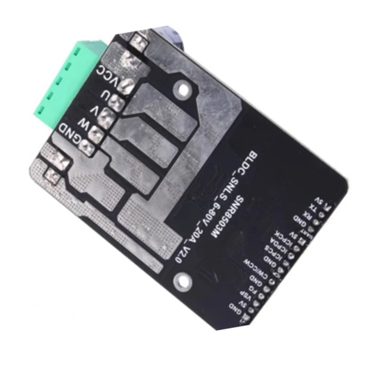 ABZV-DC 6-80V BLDC 3-Phase DC Brushless Motor Controller PWM High Power 1600W 20A Hall Motor Control Driver Board