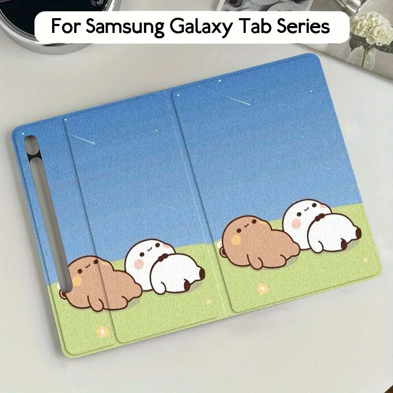 

Cute Bear Starry Sky Gift For Samsung Galaxy Tab S10 S9 S8 S7 FE Lite Soft Flexible Support Tablet Case