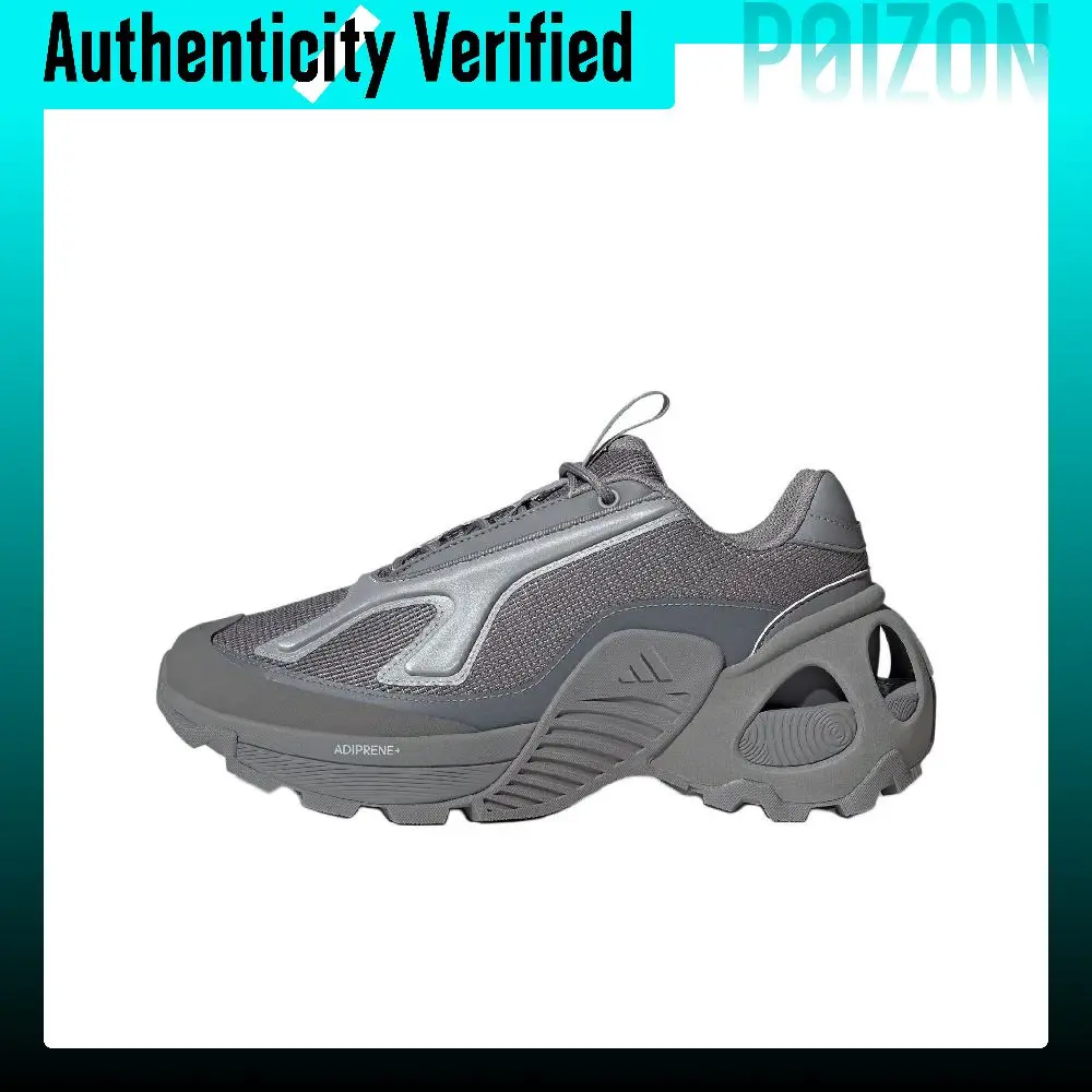 Adidas Wonder Runner Slip Resistant Abrasion Resistant Low top Casual Running Shoes Unisex Gray Silver JR9180