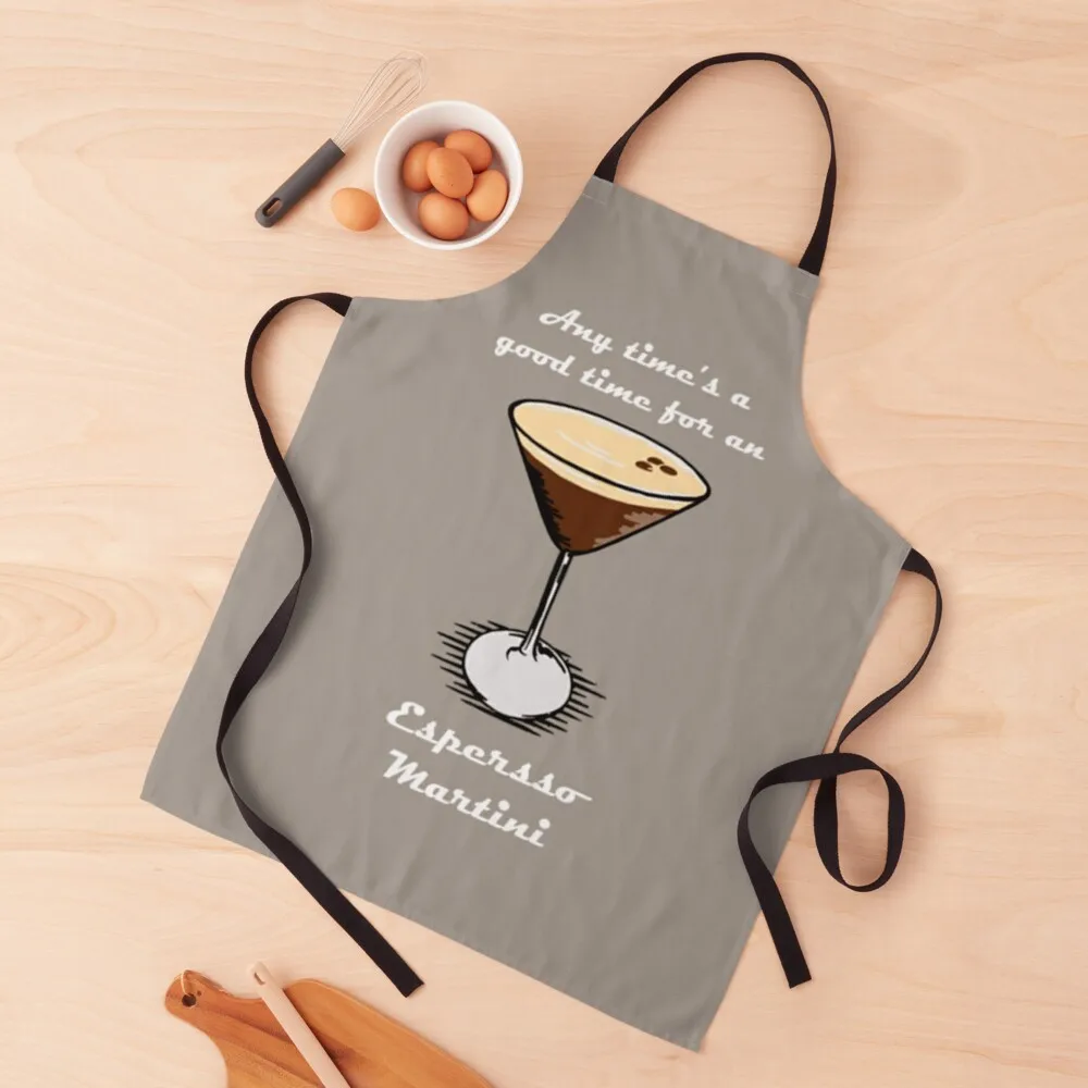 

Espresso Martini Apron Home Utensils For Kitchen with pockets Apron