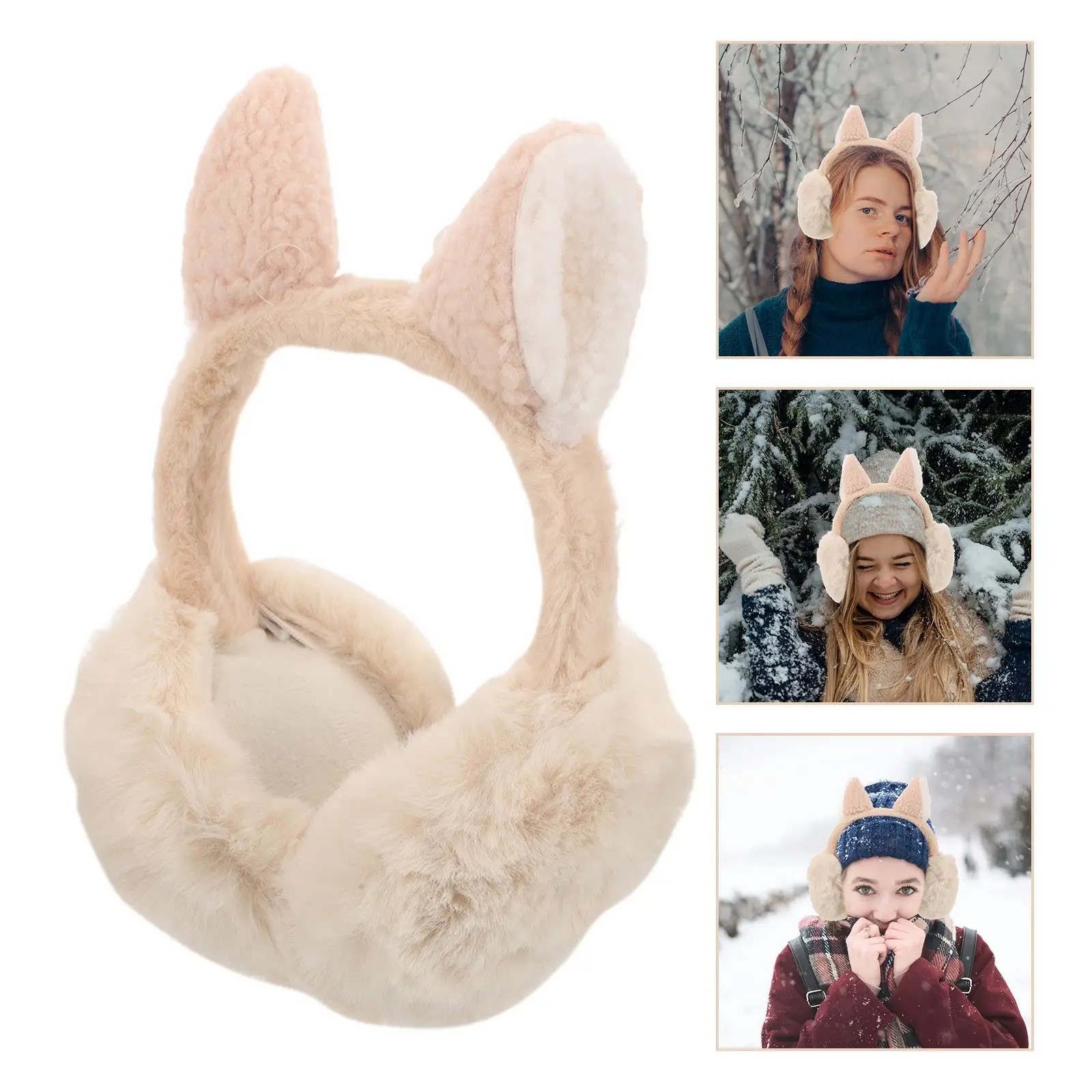 Fluffy Ear Muff Women Warm Plush Ear Warmer Winter Outdoor Accessories Cute Ear Cover For Girls Winter Earmuff Accessory NEW