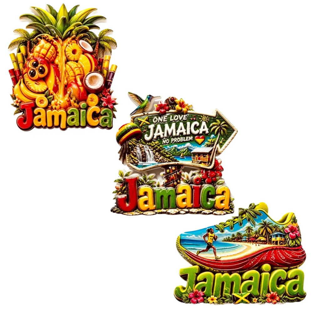 North America  Jamaica 3D Fridge Magnets Tourism Souvenir Refrigerator Magnets Sticker
