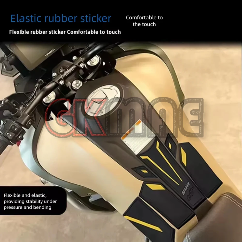New For CFmoto 800MT 800 MT Motorcycle Modified PVC Rubber Fuel Tank Sticker Anti-slip Stickers Decorative Fishbone Sticker