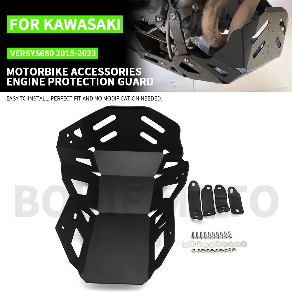 

Для Kawasaki Versys 650 Versys 650 2015-2023 защита шасси двигателя мотоцикла защитная крышка подходит для Versys-650 15-23