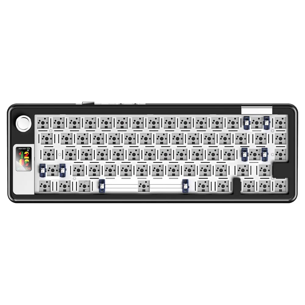 Y65S Keyboard Mekanis Nirkabel Tri-mode GASKET RGB Layar Kenop Hot Swap Kustom 65% Retro Office Gaming Keyboard PC Laptop