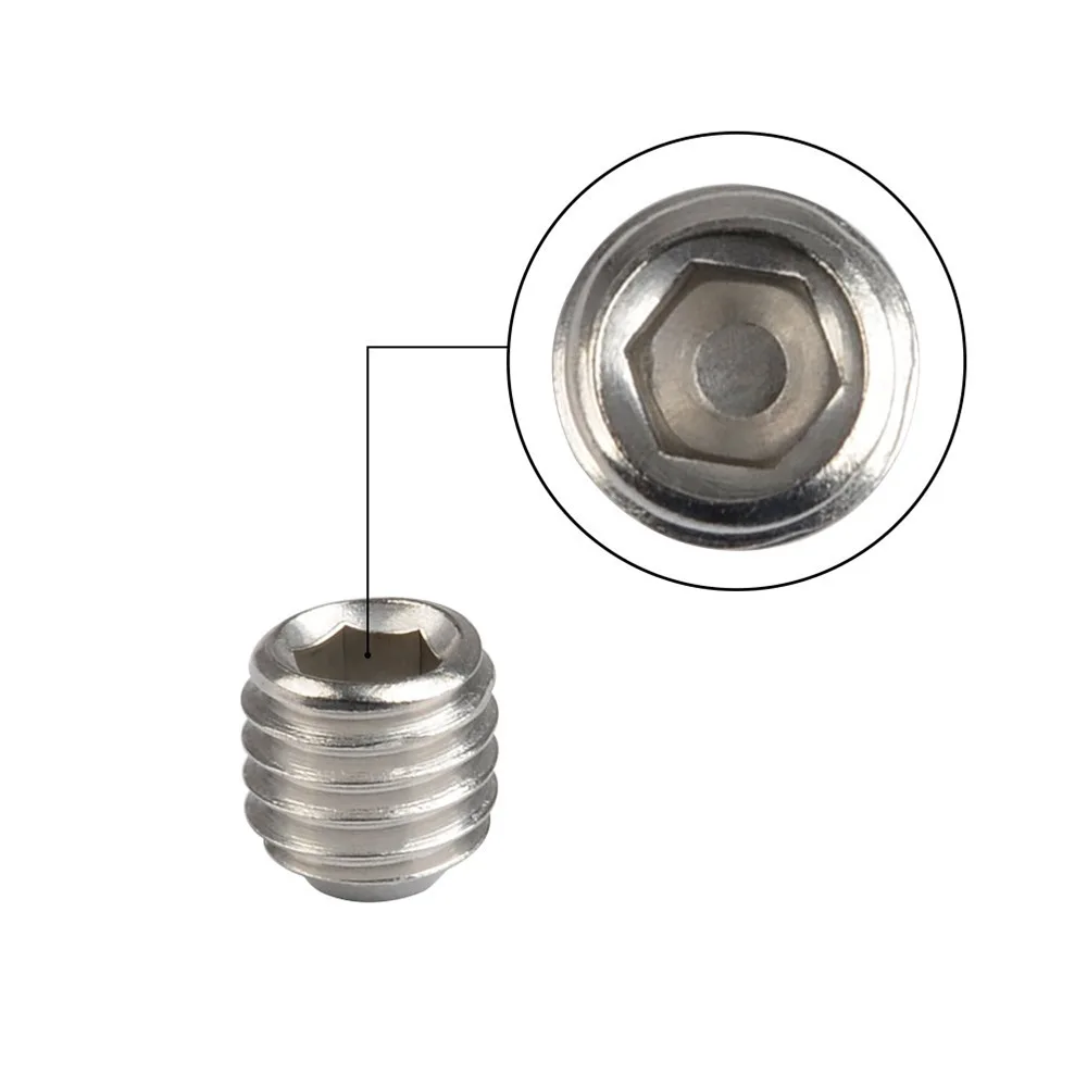 Axk 200 Stuks Allen Hoofd Socket Hex Set Grub Schroef Assortiment Cup Point Rvs M3/M4/M5/M6/M8 Met Plastic Doos