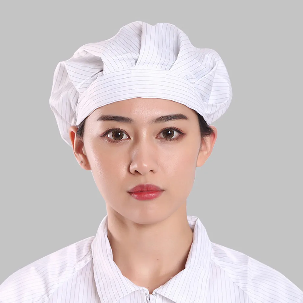 

4Pcs Anti-Static Breathable Polyester Cap Dustproof Mesh Window Working Hat for Cleanroom Electronics Food Factory Workshop