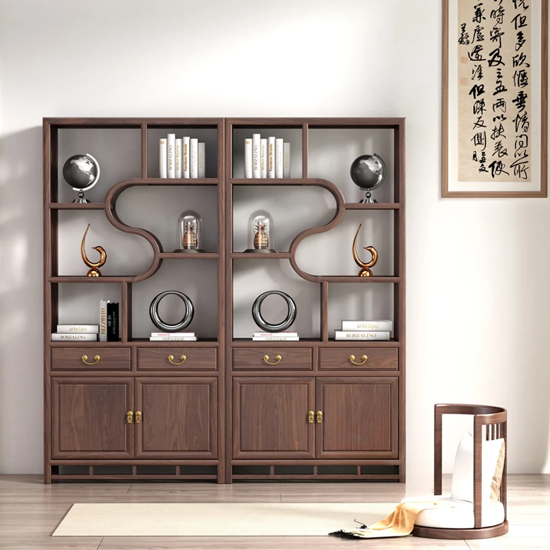 Bogu shelf Duobao Pavilion tea room tea cabinet bookshelf household antique display cabinet partition screen entrance shelf