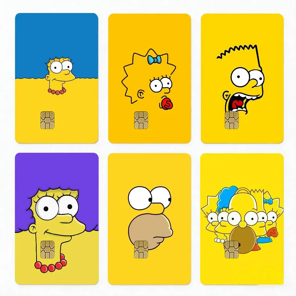 

Cute The S-Simpsons 4pcs 1Set Film Skin for Debit Credit Bank Visa Card Decal Cover