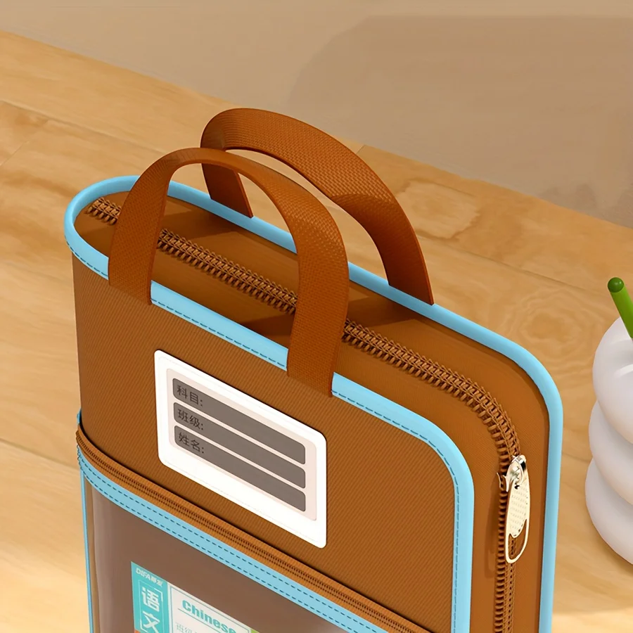 Mixed-color Large-capacity Document Bag, Portable Tote Organizer, Textbook Organizer, Multi-purpose, Stationery Storage