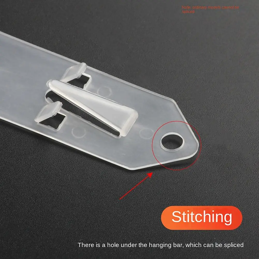 

Convenient Plastic Hanging Strips Upgrade Thicken Splicable Merchandising Clip Strips with Hook Snacks Display Hanger Store