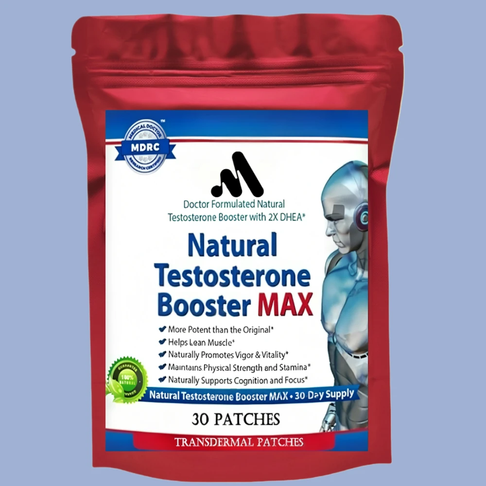 30 Patches Testosterone Booster & Muscle Builder, Male Test Enhancing Transdermal Patches Anabolic