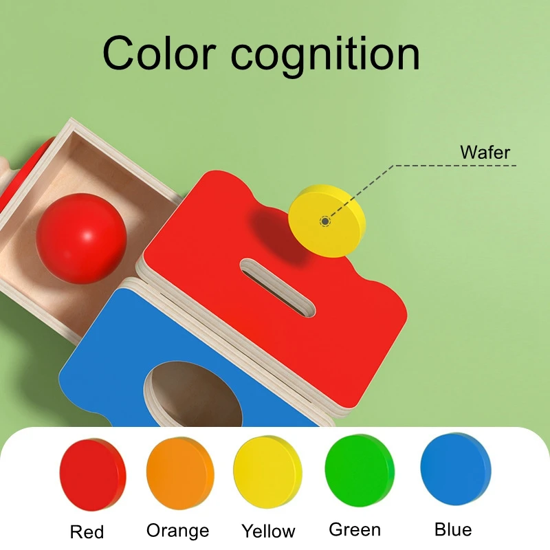 مونتيسوري منزل خشبي لعب للأطفال ، التعليم المبكر ، التعرف على اللون ، رمي الكرة ، درج عملة ، لعبة التدريب ، لعب اطفال ورضيع