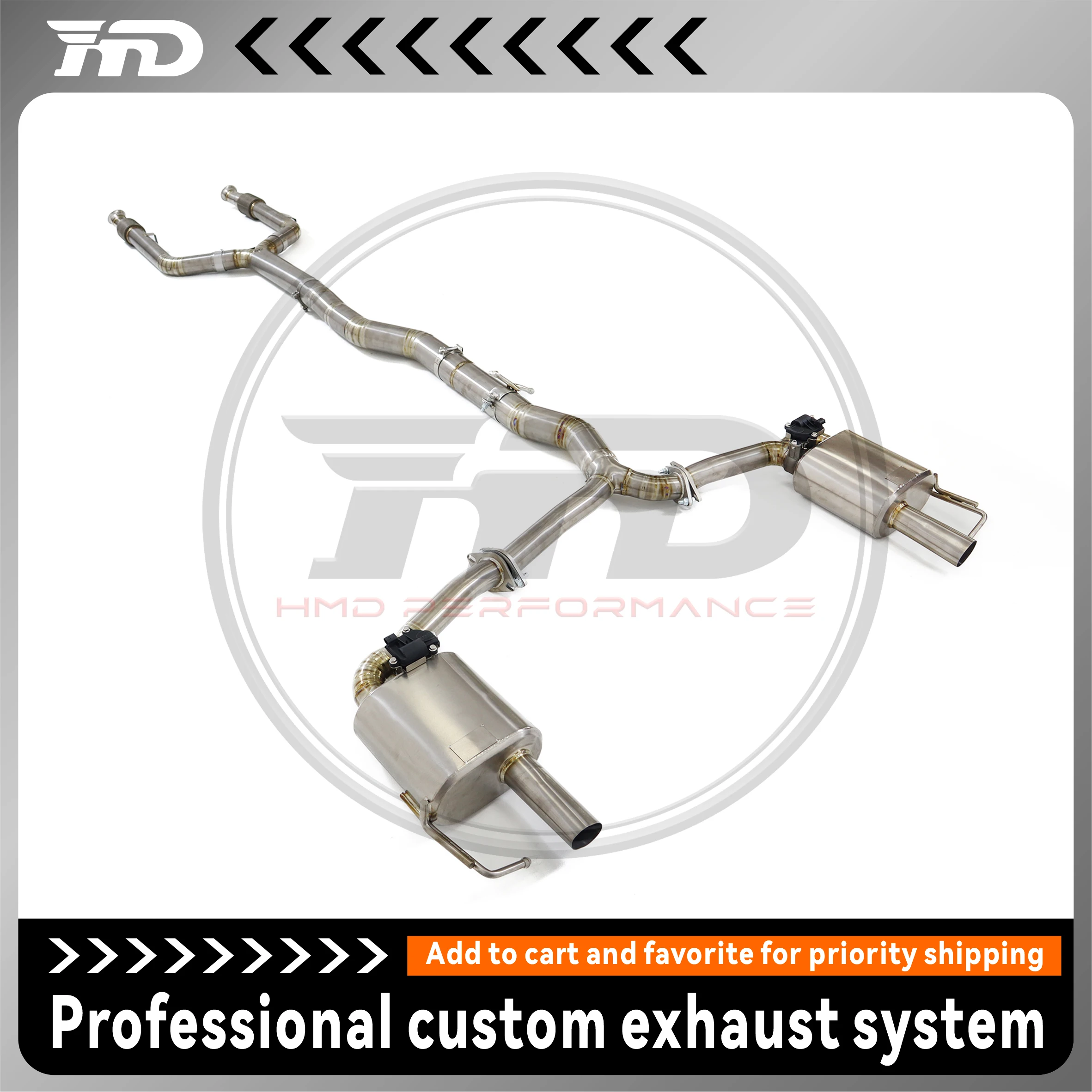 

Exhaust System Performance Catback for Mercedes Benz AMG C43 W205 Valve Muffler OEM Control HMD Titanium Alloy