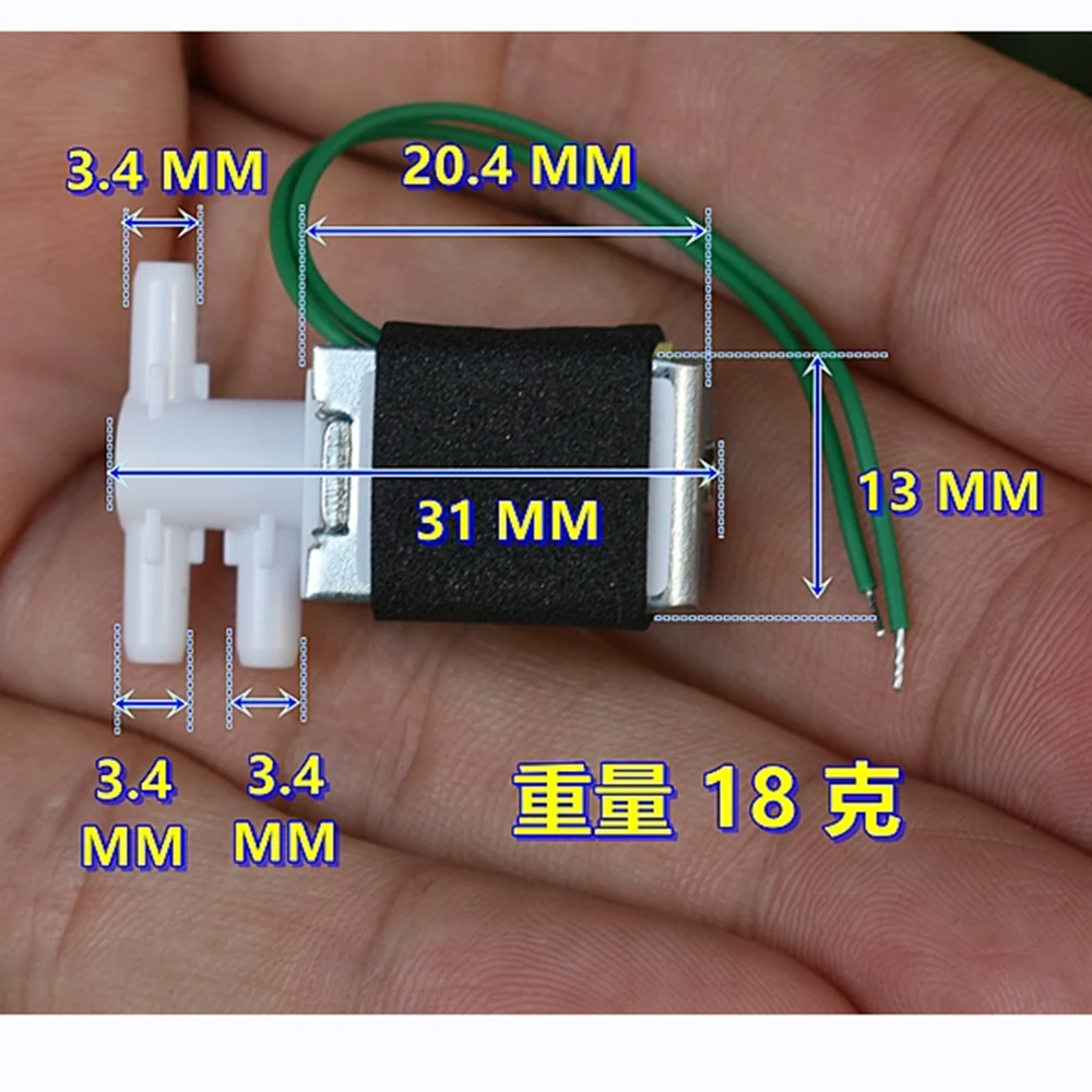 DC 9V-12V Two-Position Three-Way Electric Solenoid Valve N/O Electromagnetic Air Valve Corrosion preventive