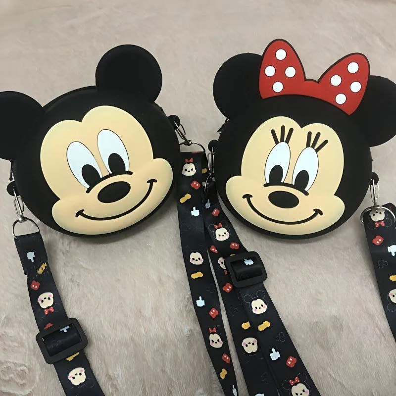 Mickey and Minnie Bags  Cute Student Shoulder Bags and Crossbody Bags  Silicone Bags  Portable Coin Purses view 2