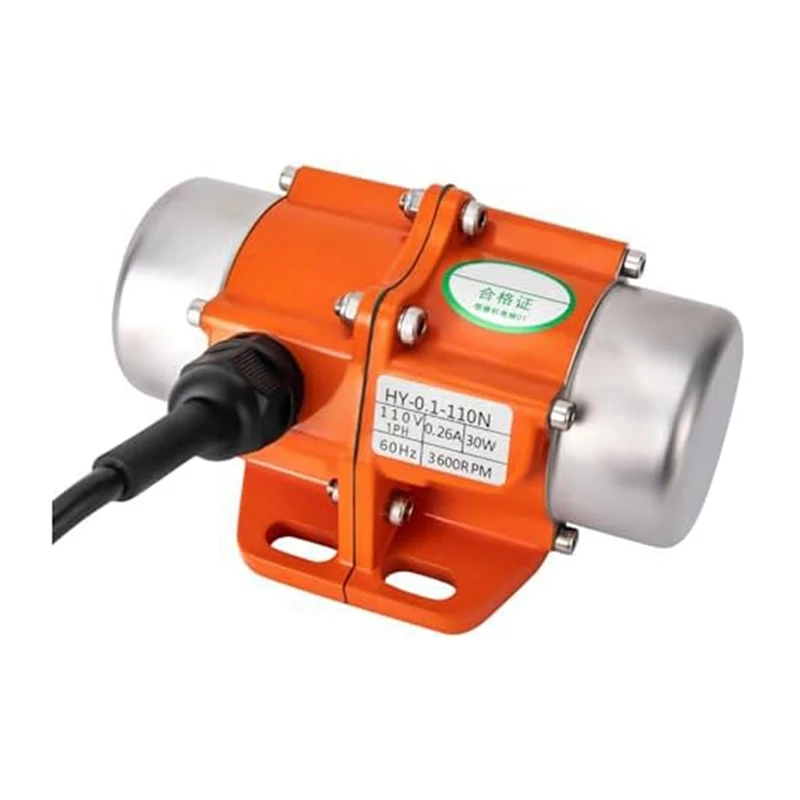 Vibration Motor, 30W Vibrating Asynchronous Vibrator Vibration Motor 110V 3600RPM As Shown Metal Apply In Mining