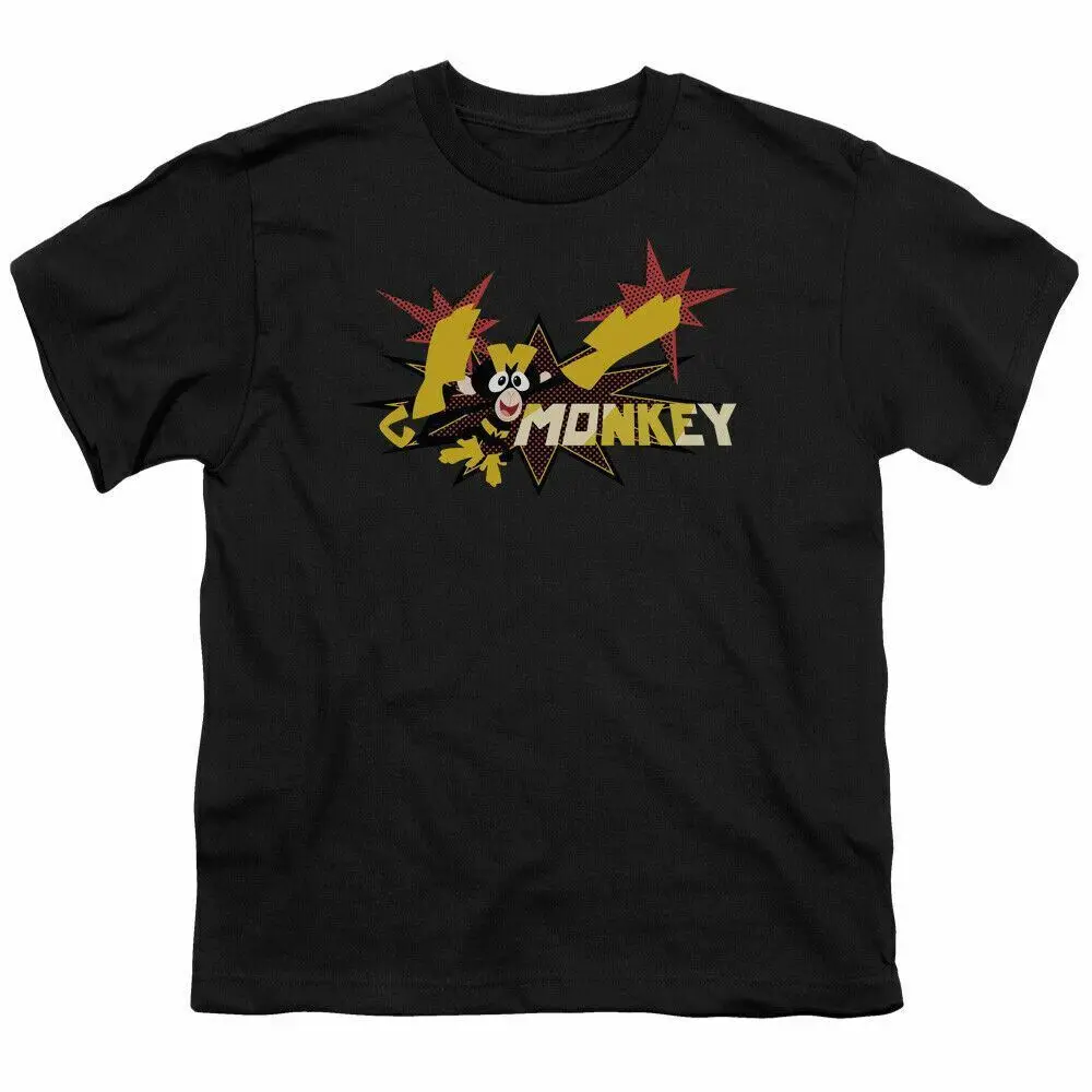 Dexters Laboratory Monkey Kids Youth T Shirt Licensed Cartoon Tee Black