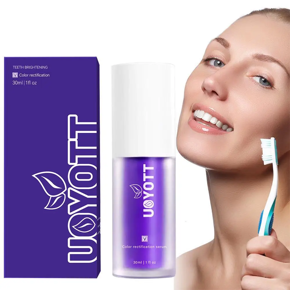 Presse de dentifrice en bouteille violette pour soins des gencives, mousse remodelée, dentifrice blanchissant, livres oraux, dents jaunes, N4T2