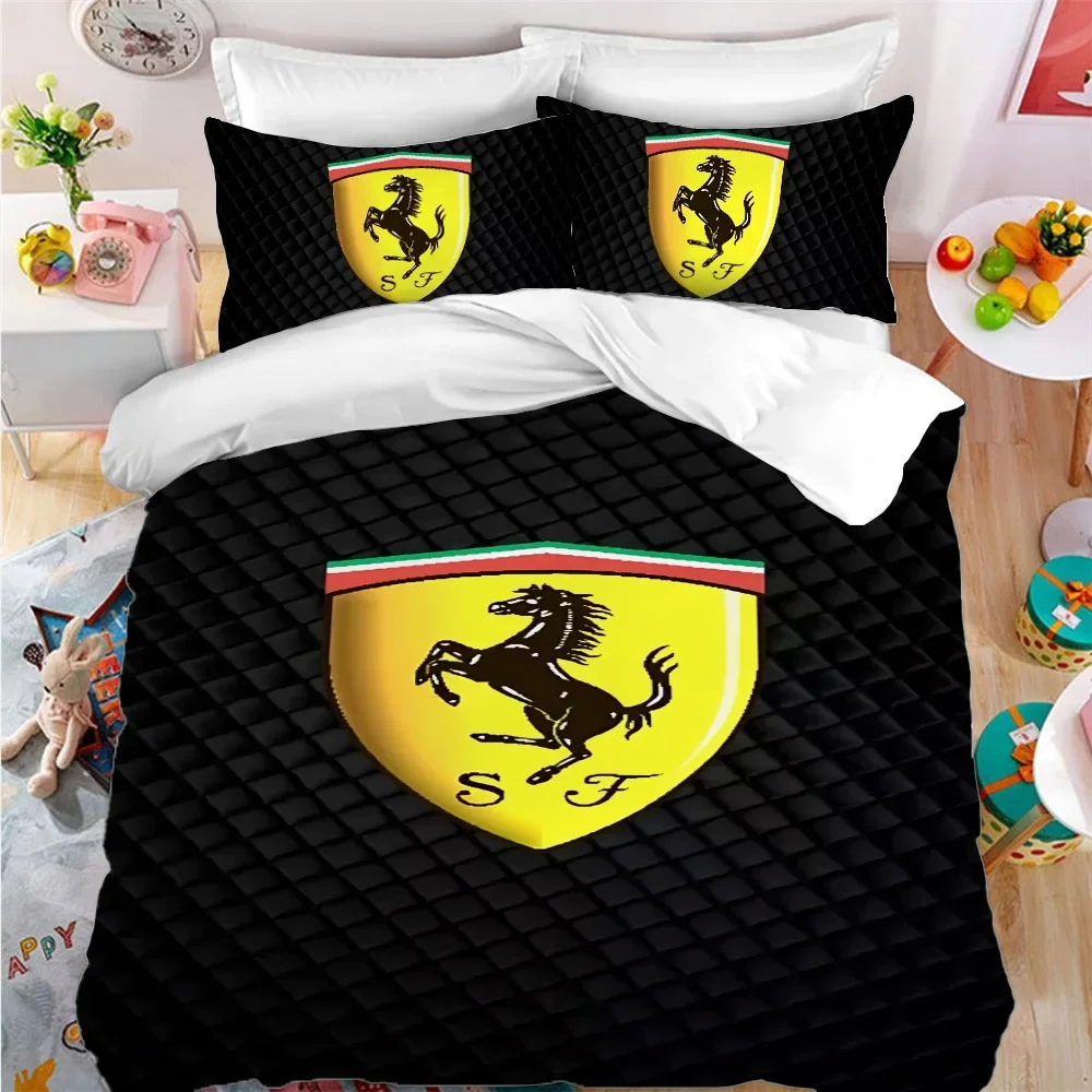 

F-Ferrari-R Double Bed Sheets Set Twin Size Bedding Sets Queen Christmas Decorations Quilt Cover Linen Duvet Duvets Comforter