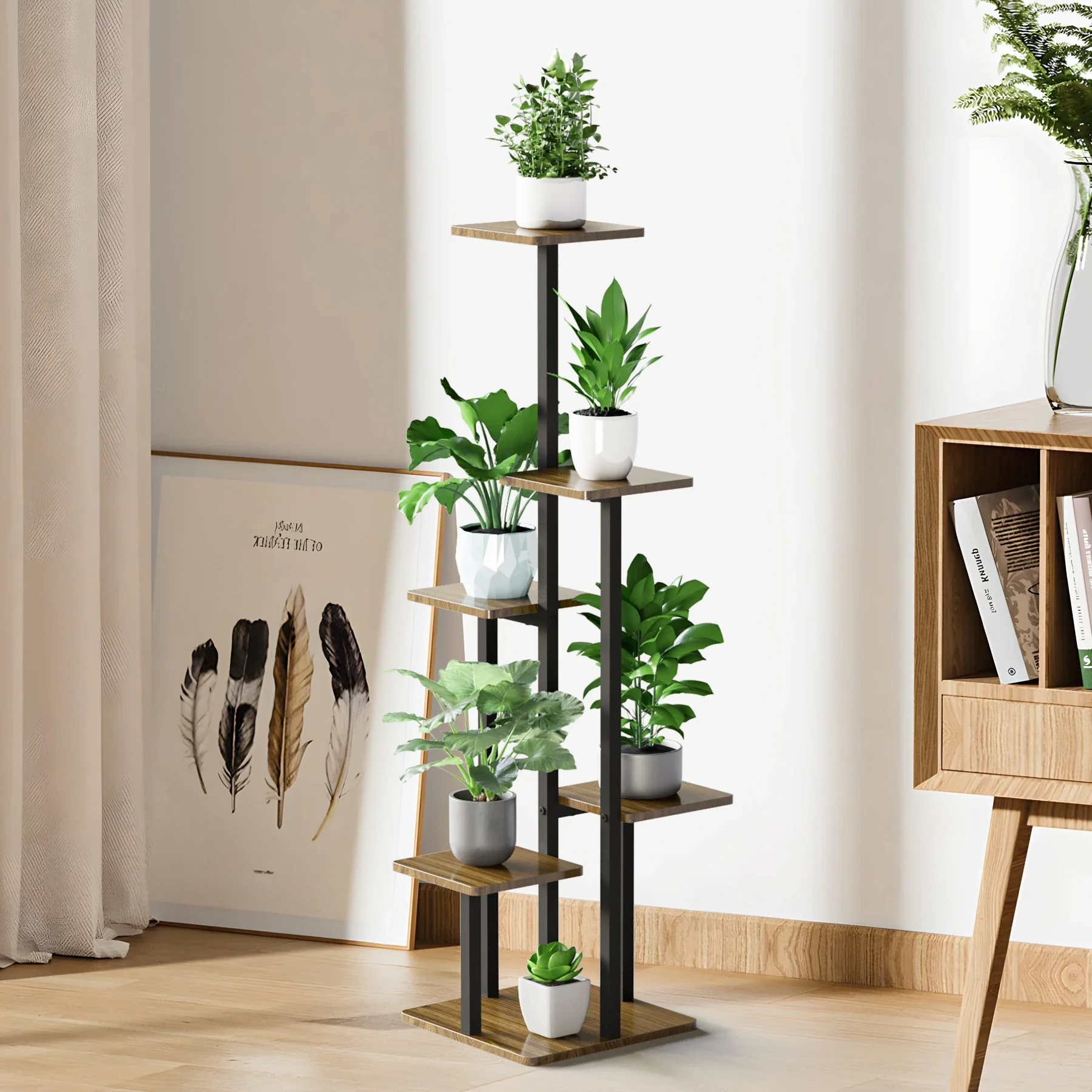 4 5 6 Layer, Flower Plant Stand, Indoor Outdoor Multi, Functional Easy Install, Strong Stability