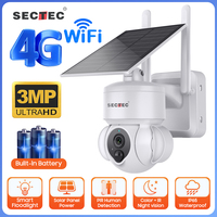 SECTEC Mini Solar Battery PTZ Camera Wifi surveillance camera Outdoor 4G Surveillance Cameras Solar Cameras