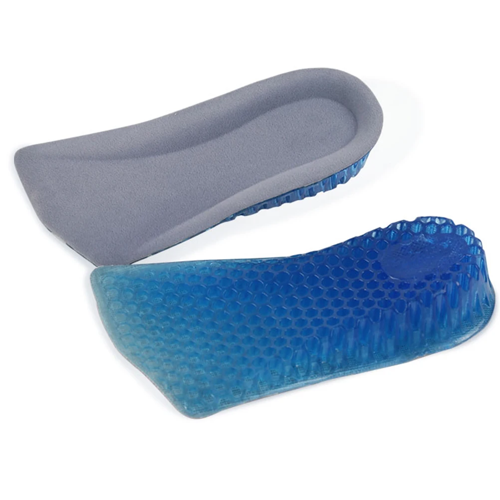 

Silicone Height Increasing Insoles Shock Absorption Invisible Half Foot Pads Breathable Honeycomb Design Fits All Shoes Sneakers