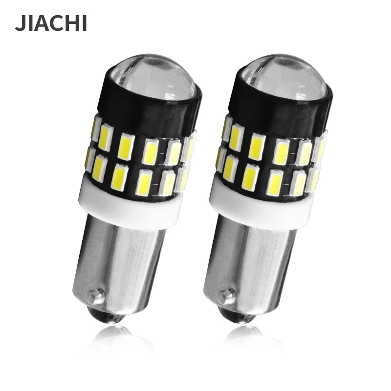 Jiachi 100PCS Canbus T4W BA9S LED Bulb 3014led 12-24V H6W H5W LED For Car Rear Fog Light White Auto Parking Reverse Lamp 6000K