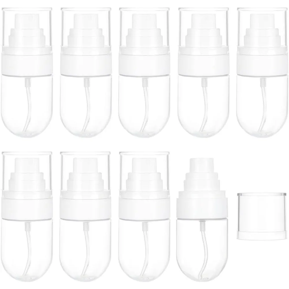 10pcs 30ml(1 oz) Fine Mist Spray Bottles Refillable Travel Spray Bottle Clear Plastic Spray Bottle for Perfume Essential Oils