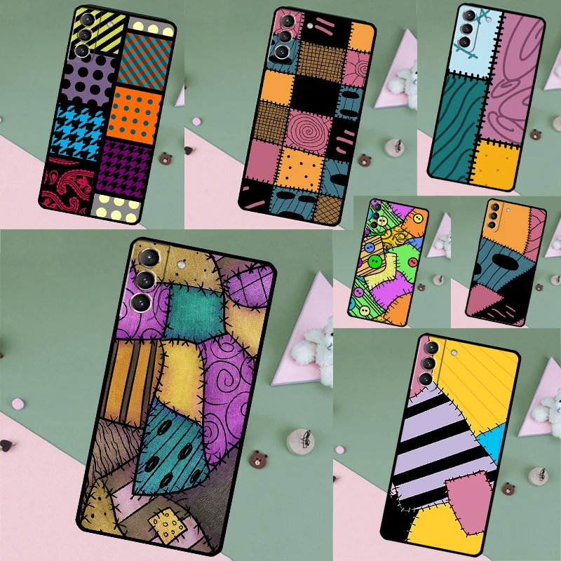 Patchwork style Case For Samsung Galaxy S26 Ultra S25 S24 S23 S22 S21 S10 Plus S20 FE S25 Ultra Phone Cover