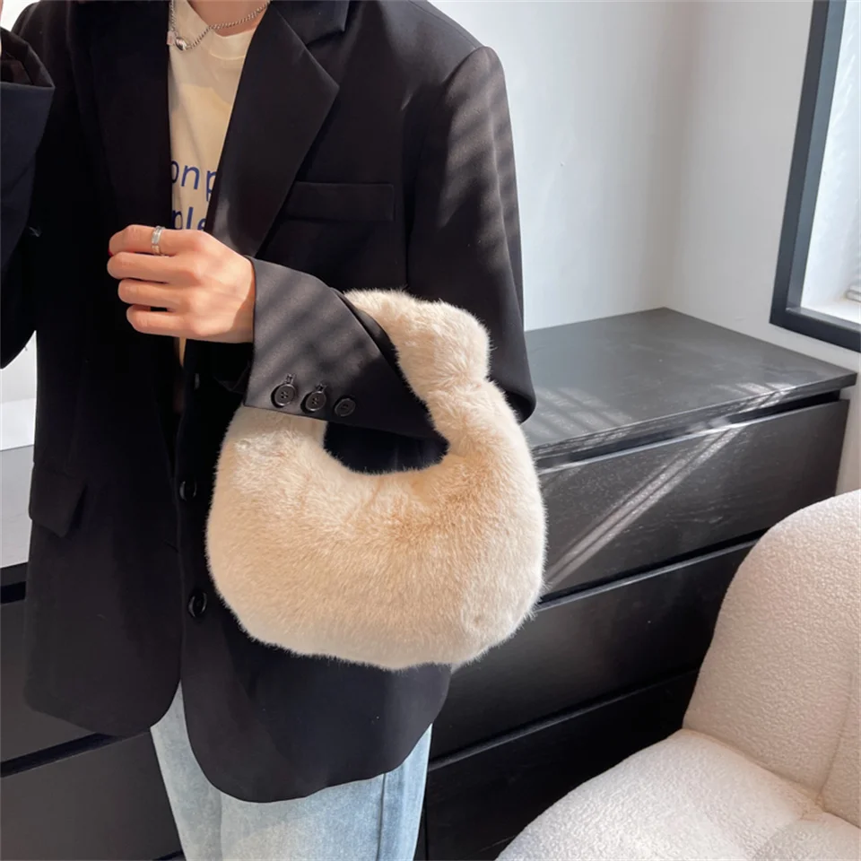 Fashion Plush Tote Womens Shoulder Bags Crossbody Bag Handbags Designer Ladies Messenger Bag