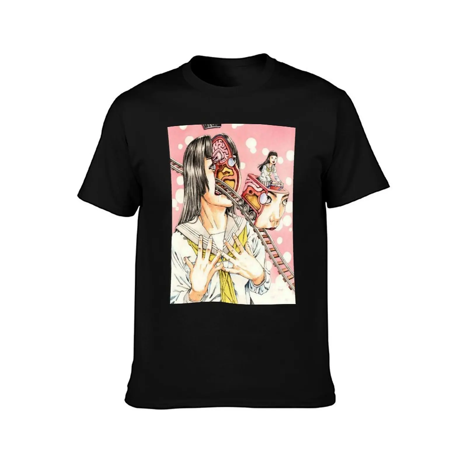 Shintaro Kago - Trainwreck T-Shirt Man t-shirt vintage cotton man t-shirts oversized graphic tee t shirts men