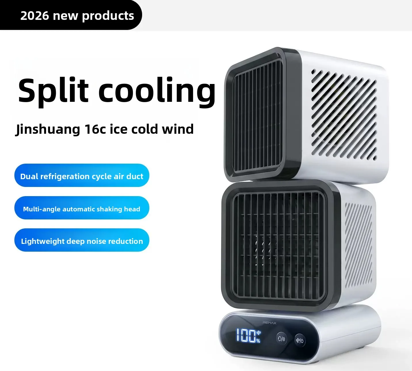 【Refrigeration Small Air Conditioner】Desktop Small Fan Ultra-long Battery Life Small USB Charging Home Silent Portable