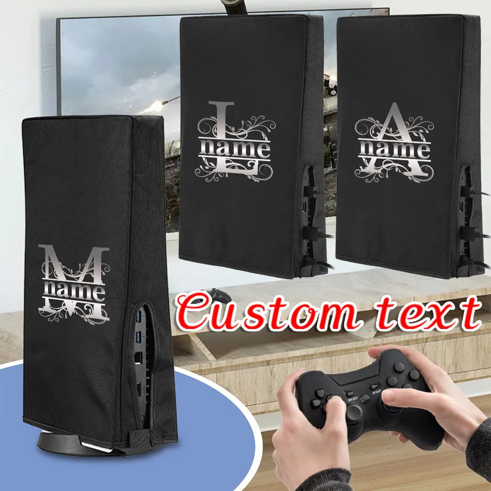

Customized Name PS5 Game Console Black Dust Cover Protective Cover Waterproof and Dustproof Shell Protective Cover