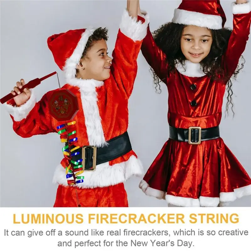 A27F-New Year Decorations Electronic Handheld Firecracker Decoration With Sound Oriental Pendant Traditional Chinese