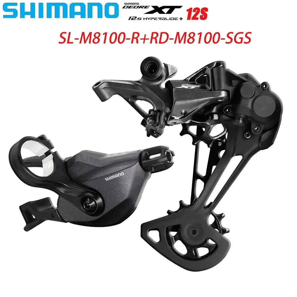 SHIMANO DEORE XT M8100 12 Speed Groupset include RD-M8100-SGS Rear Derailleur and SL-M8100-R SL-M8100-IR Shifter Original Parts